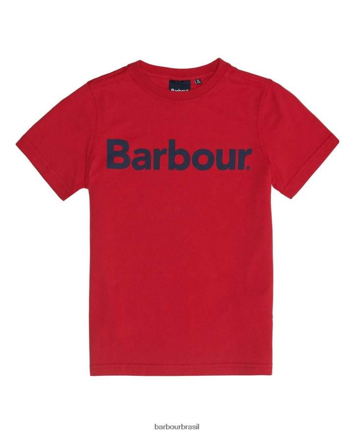 roupas Barbour camiseta com logotipo rico vermelho Rapazes NH44422501