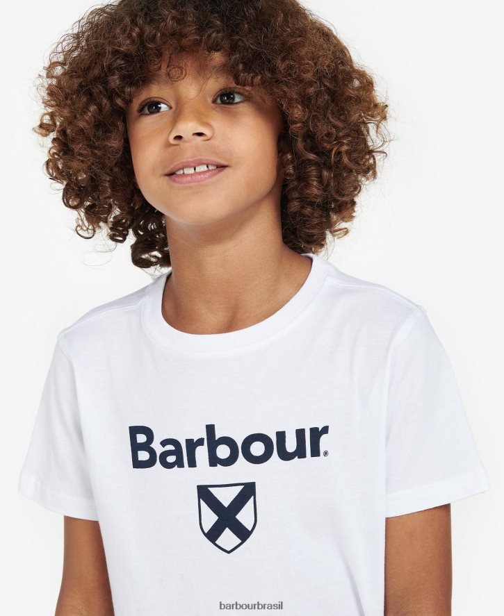 roupas Barbour camiseta escudo essencial marinho clássico Rapazes NH44422521