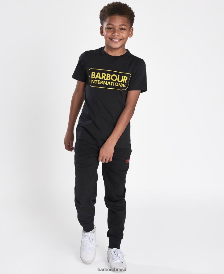 roupas Barbour logo grande internacional essencial langarmshirt Margarida cinzenta Rapazes NH44422538