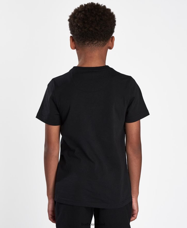 roupas Barbour logo grande internacional essencial langarmshirt Margarida cinzenta Rapazes NH44422538