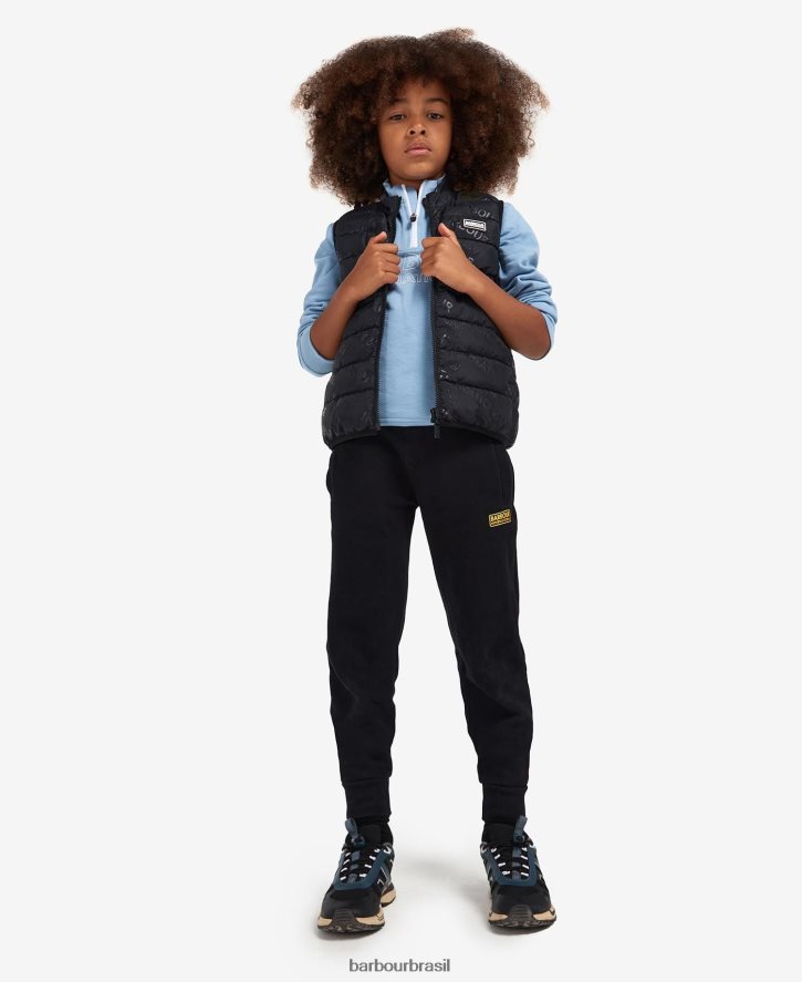 roupas Barbour colete de palheta estampado preto clássico Rapazes NH44422491