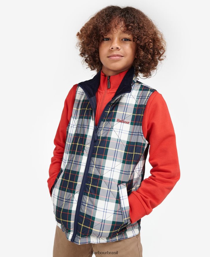 roupas Barbour colete finnar tartan de hera de verão Rapazes NH44422494