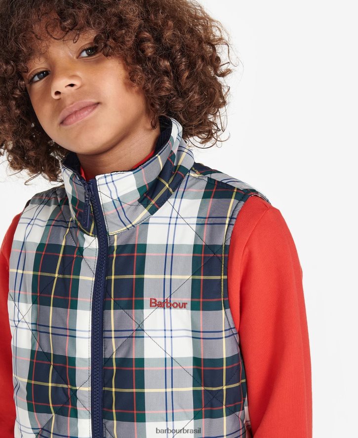 roupas Barbour colete finnar tartan de hera de verão Rapazes NH44422494