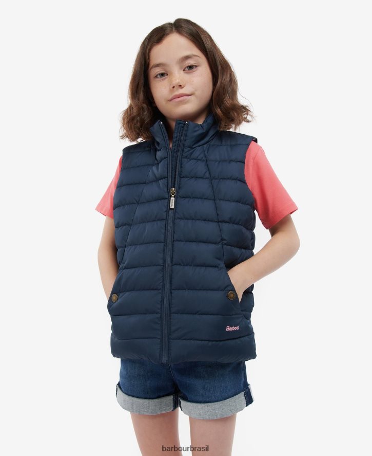 roupas Barbour yara colete cão multi marinho/marinho garotas NH44422552