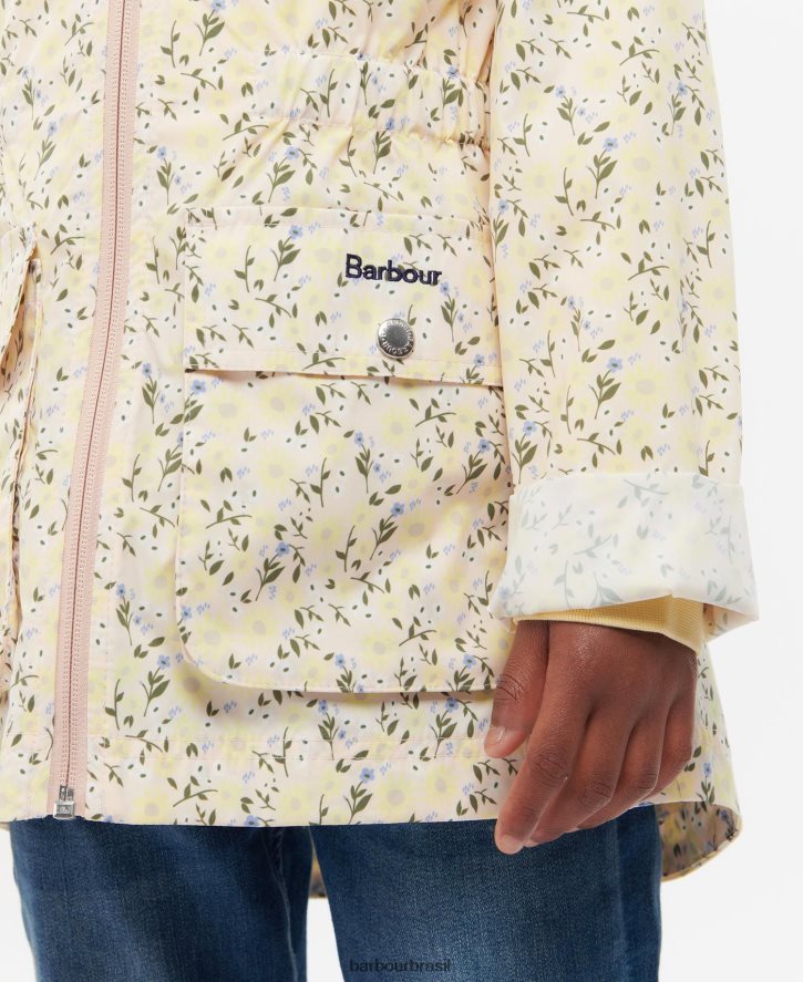 roupas Barbour Jaqueta impermeável estampada maara girassol ditsy garotas NH44422553