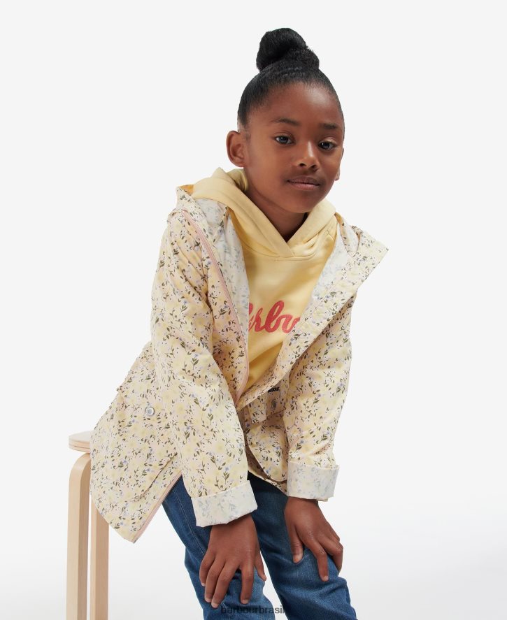 roupas Barbour Jaqueta impermeável estampada maara girassol ditsy garotas NH44422553