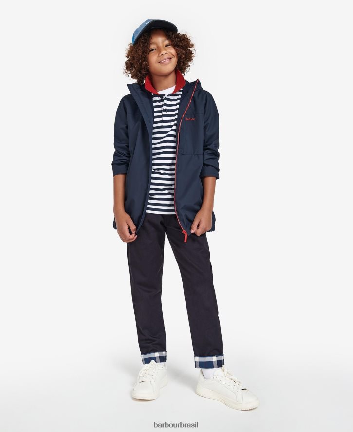 roupas Barbour jaqueta impermeável kenton marinho clássico Rapazes NH44422493