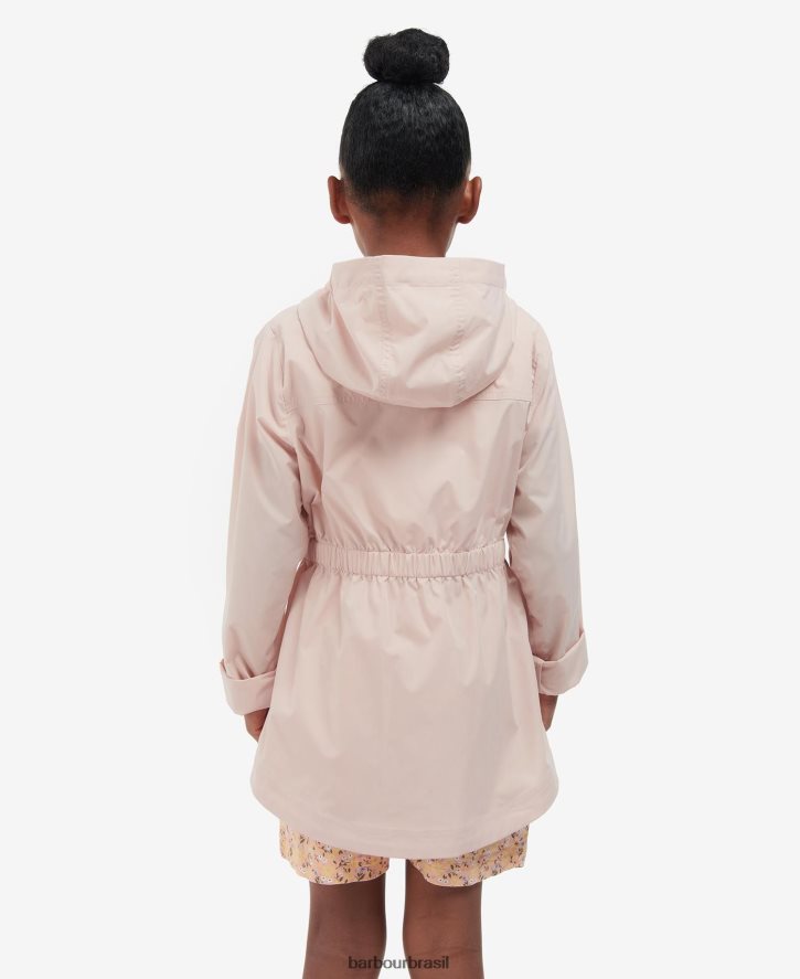 roupas Barbour jaqueta impermeável maara pêssego claro garotas NH44422555