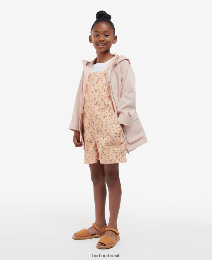roupas Barbour jaqueta impermeável maara pêssego claro garotas NH44422555