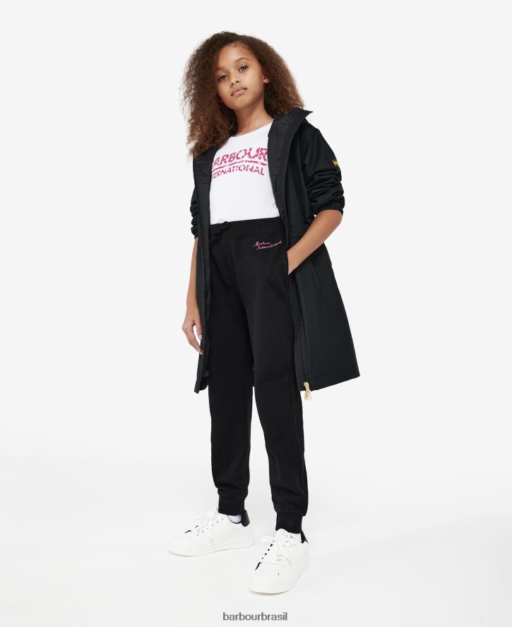 roupas Barbour jaqueta à prova de banho de palangre de rédea verde palmer garotas NH44422559