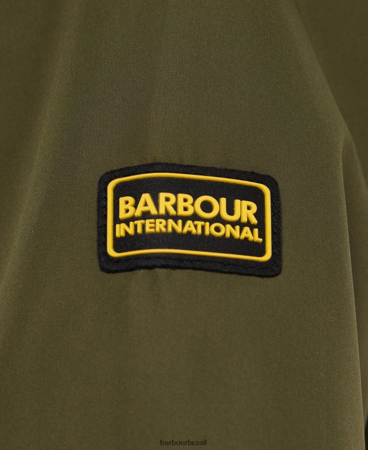 roupas Barbour jaqueta à prova de banho de palangre de rédea verde palmer garotas NH44422560