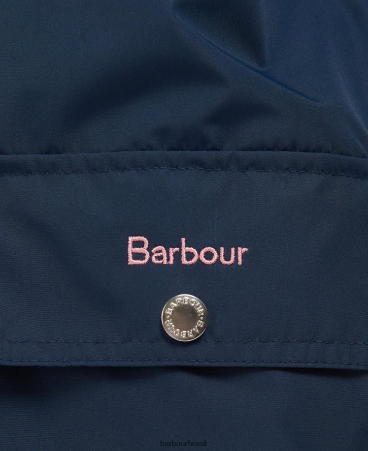 roupas Barbour jaqueta à prova de banho hama girassol marinho/estranho garotas NH44422556