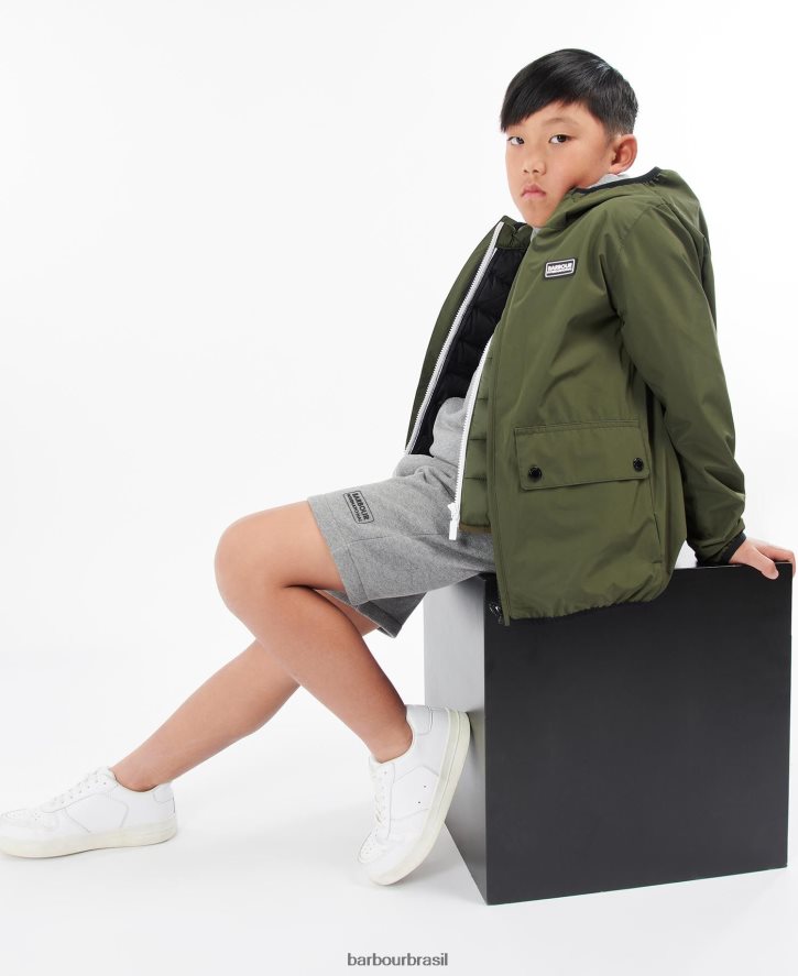 roupas Barbour jaqueta à prova de banho kenetic preto clássico Rapazes NH44422498