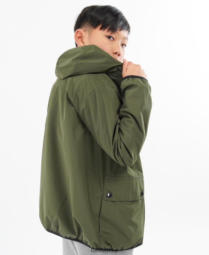 roupas Barbour jaqueta à prova de banho kenetic preto clássico Rapazes NH44422498