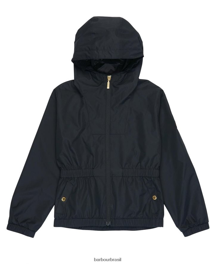 roupas Barbour valtteri jaqueta impermeável preto clássico garotas NH44422558