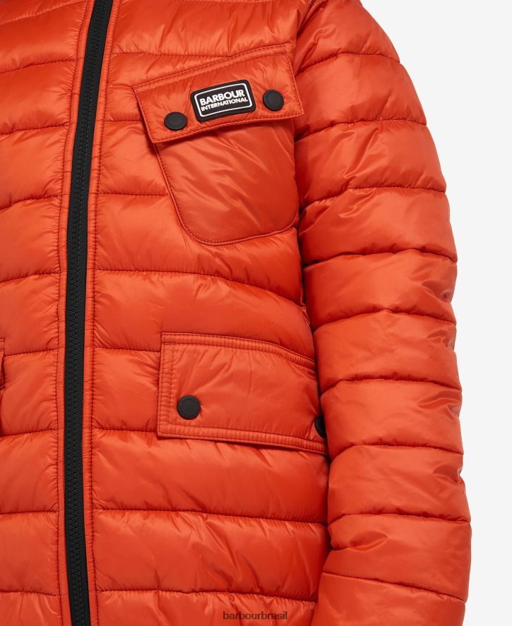 roupas Barbour jaqueta acolchoada com capuz ouston Preto amarelo Rapazes NH44422477