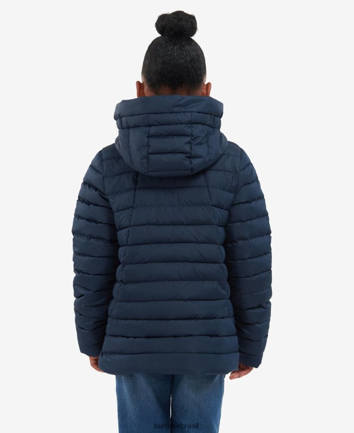 roupas Barbour jaqueta acolchoada coralina ponche rosa/floral retrô garotas NH44422545