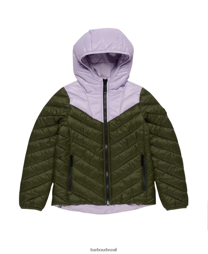 roupas Barbour jaqueta acolchoada cosford cerise/cerise terrazzo garotas NH44422548