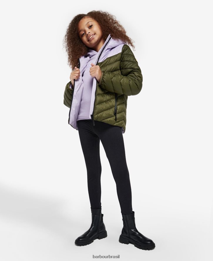 roupas Barbour jaqueta acolchoada cosford cerise/cerise terrazzo garotas NH44422548