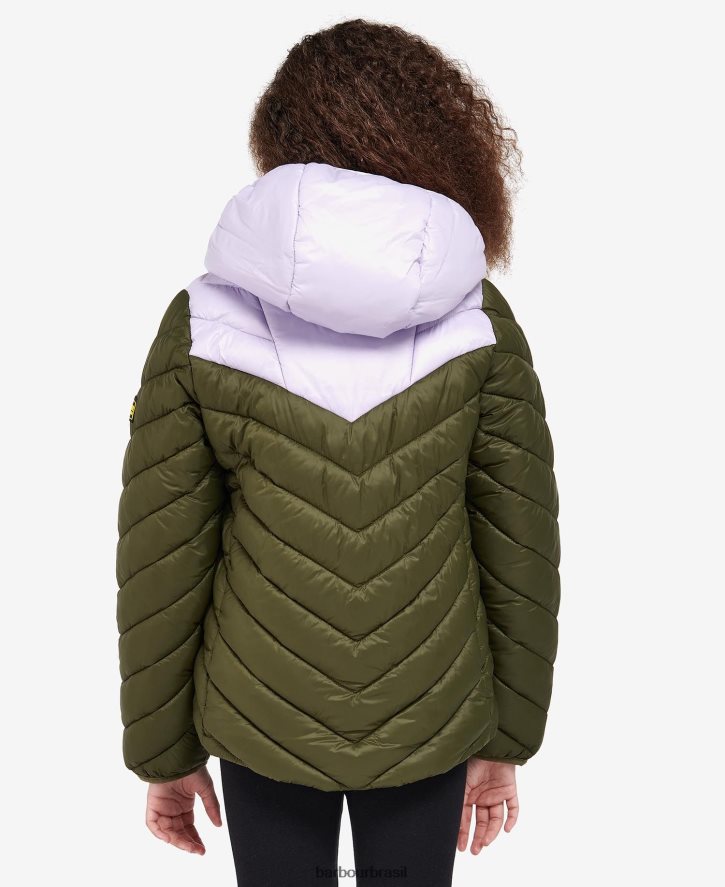 roupas Barbour jaqueta acolchoada cosford cerise/cerise terrazzo garotas NH44422548