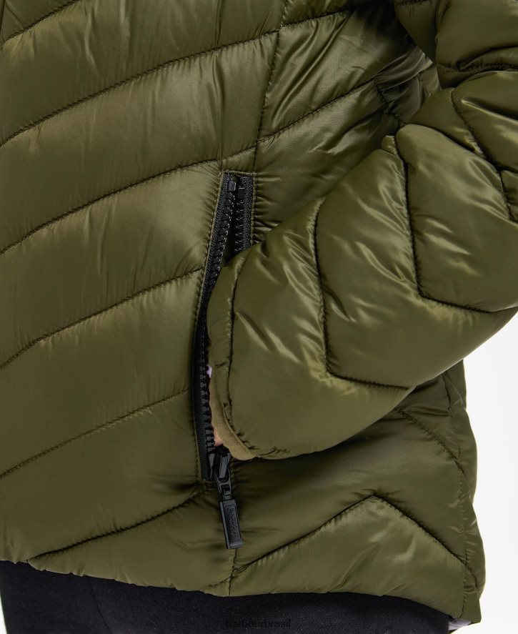 roupas Barbour jaqueta acolchoada cosford cerise/cerise terrazzo garotas NH44422548