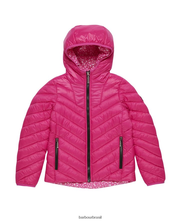 roupas Barbour jaqueta acolchoada cosford cerise/cerise terrazzo garotas NH44422549