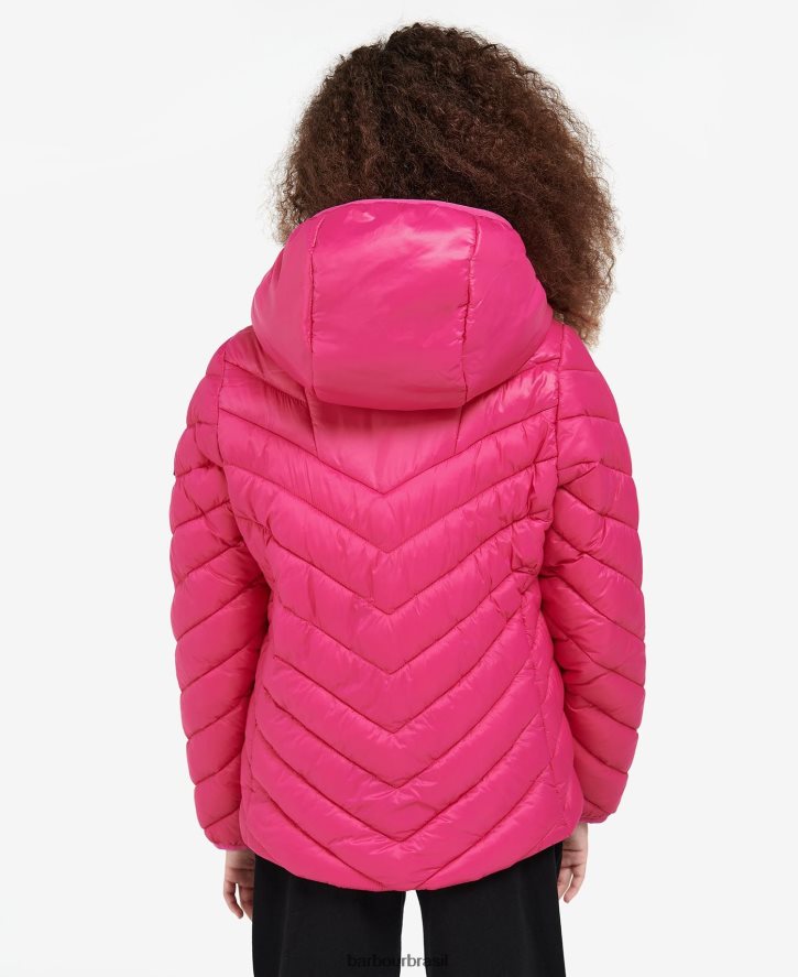 roupas Barbour jaqueta acolchoada cosford cerise/cerise terrazzo garotas NH44422549