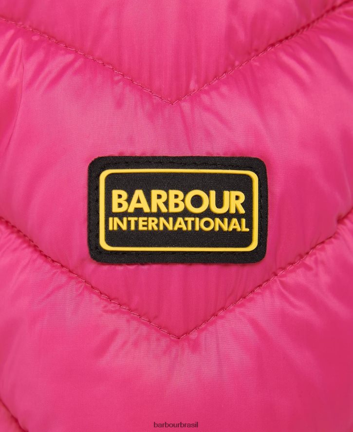 roupas Barbour jaqueta acolchoada cosford cerise/cerise terrazzo garotas NH44422549