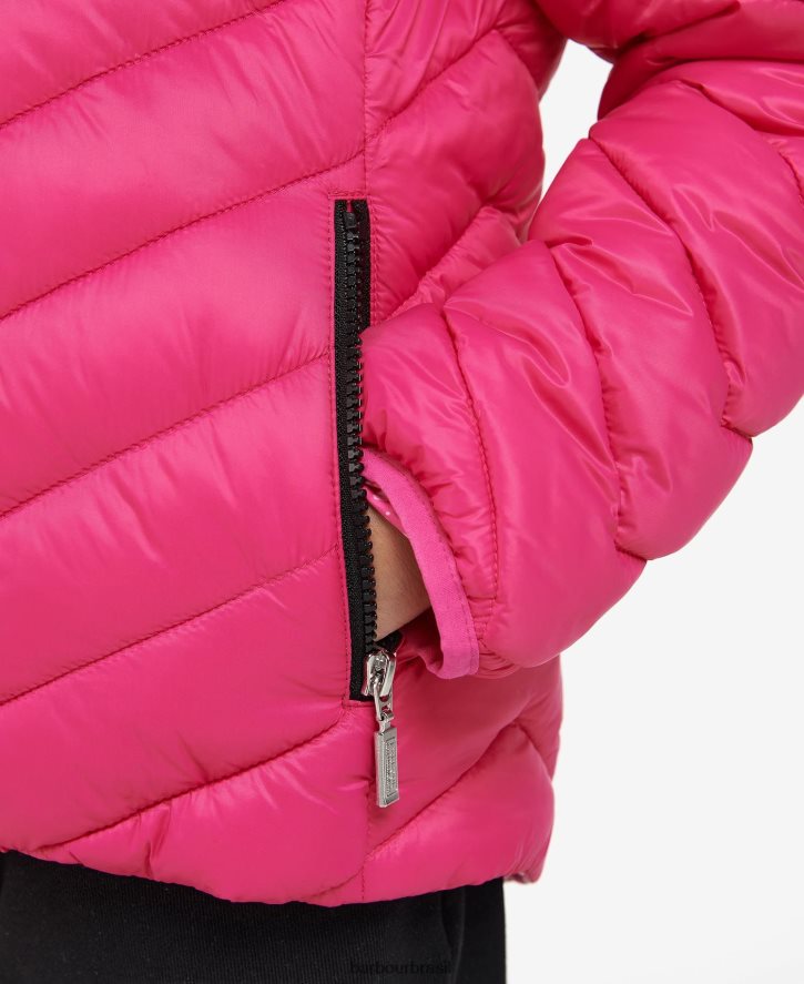 roupas Barbour jaqueta acolchoada cosford cerise/cerise terrazzo garotas NH44422549