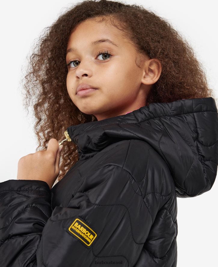 roupas Barbour jaqueta acolchoada reversível fenway glicínias/verde palmer garotas NH44422550