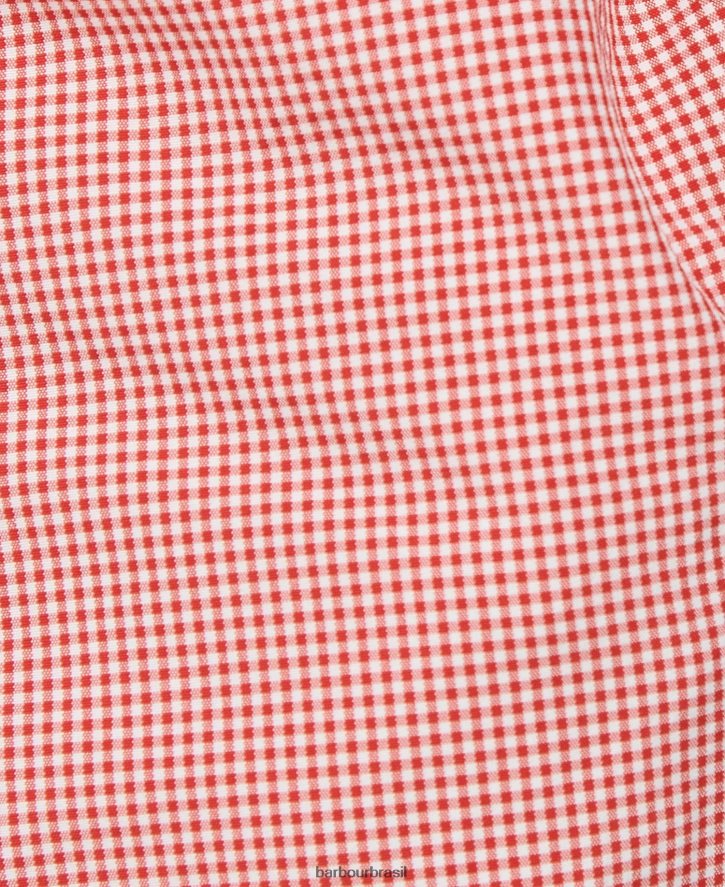 roupas Barbour calções de banho de guingão vermelho clássico Rapazes NH44422511