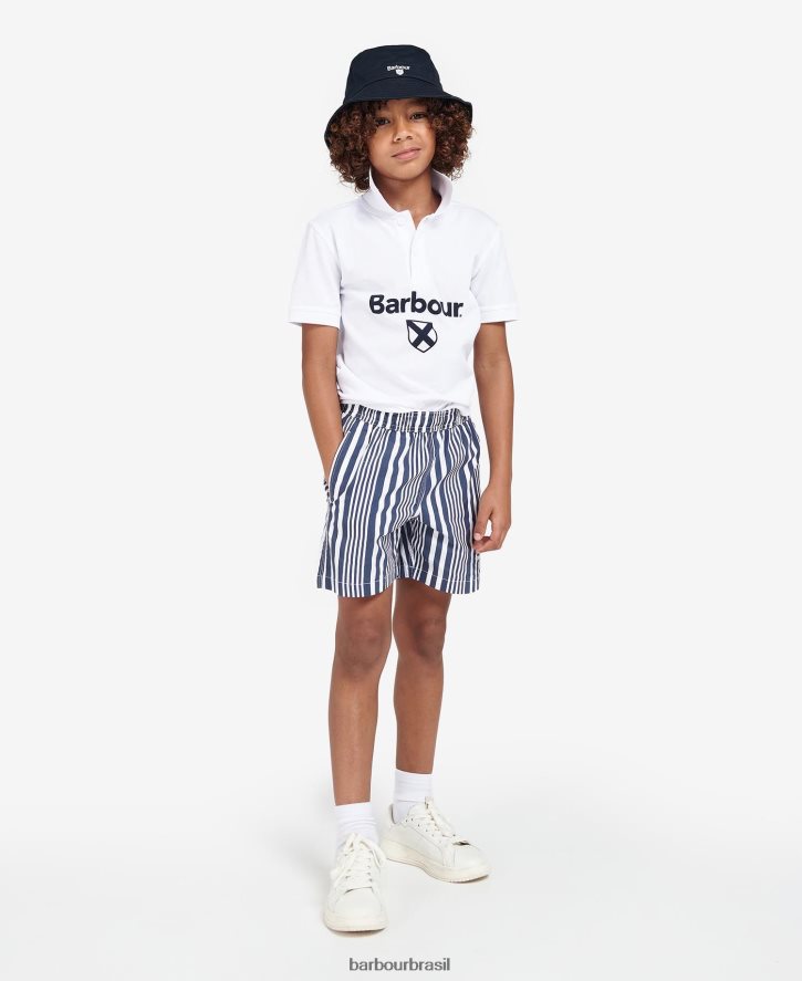 roupas Barbour calções de banho deckham marinho clássico Rapazes NH44422519