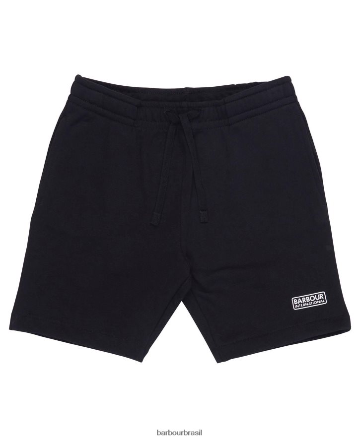 roupas Barbour conjunto de moletom e shorts trick meio zíper preto clássico Rapazes NH44422536