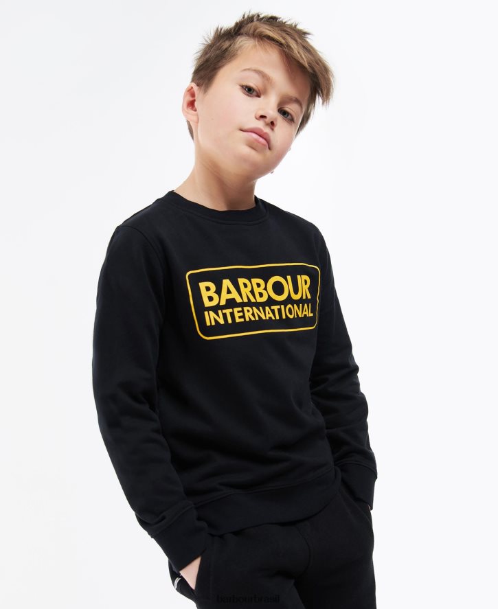 roupas Barbour jumper de tripulação de logotipo grande preto Rapazes NH44422532