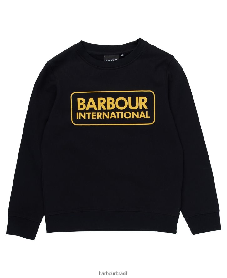 roupas Barbour jumper de tripulação de logotipo grande preto Rapazes NH44422532