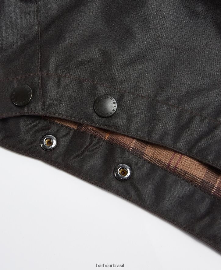 acessórios Barbour capuz de algodão de cera preto homens NH44422319