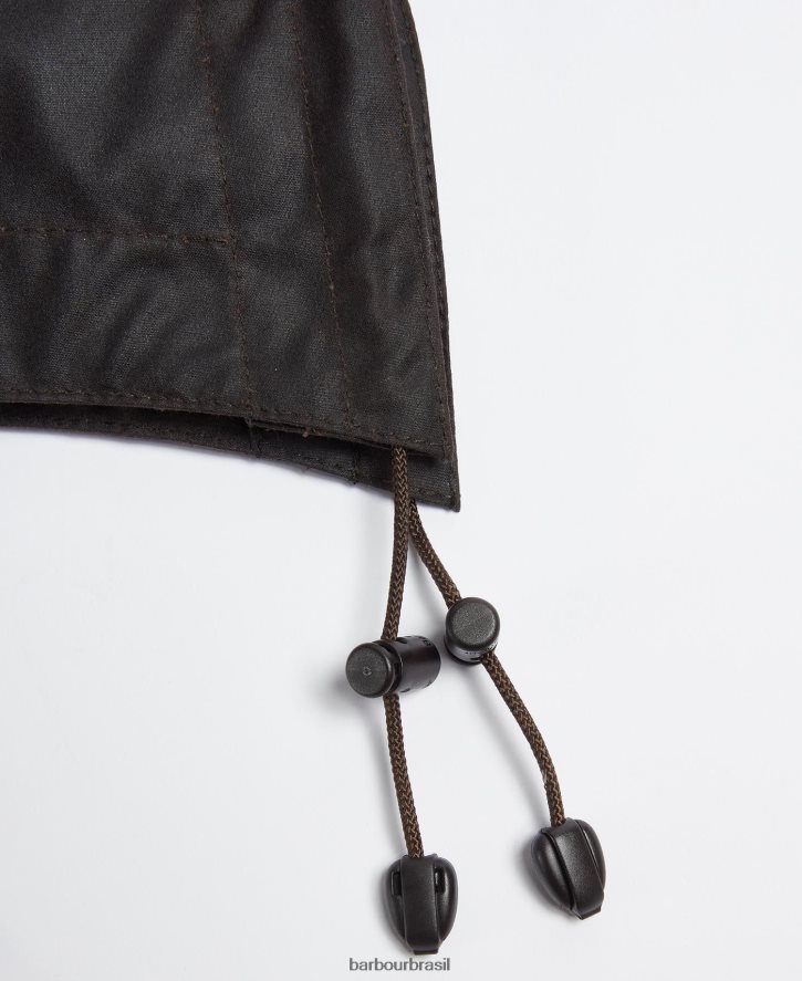 acessórios Barbour capuz de algodão de cera preto homens NH44422319