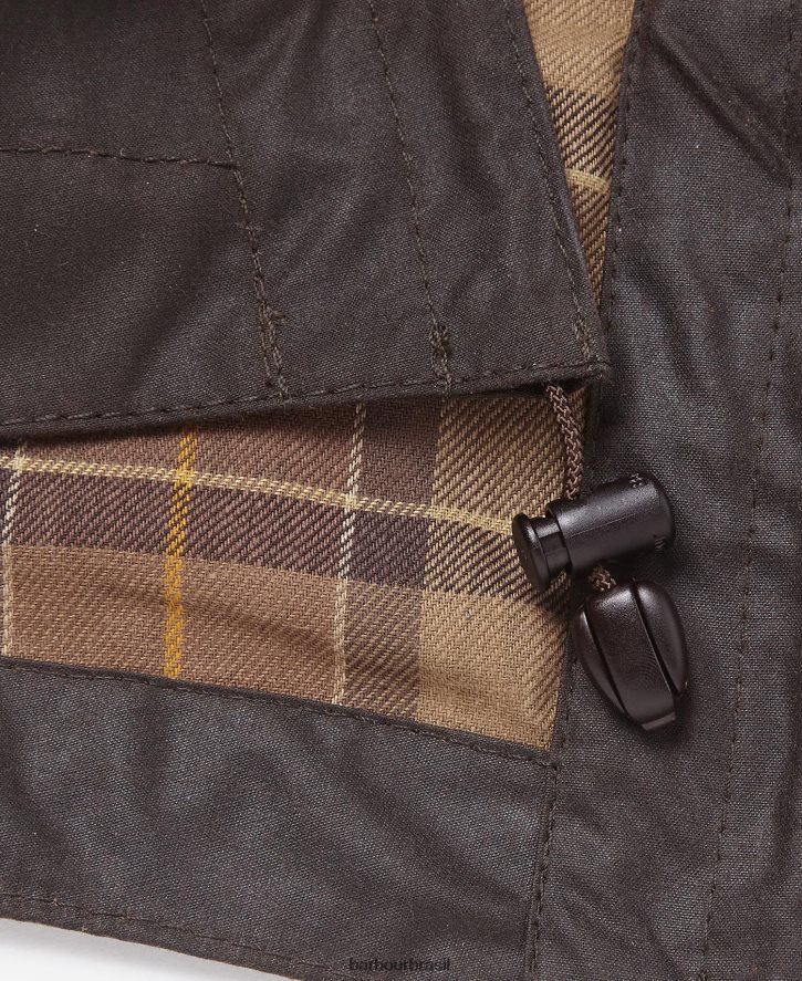 acessórios Barbour capuz de algodão de cera preto homens NH44422319