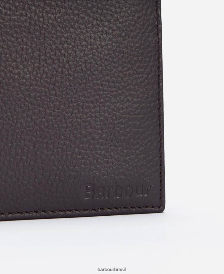 acessórios Barbour carteira de couro amble marrom escuro homens NH44422383