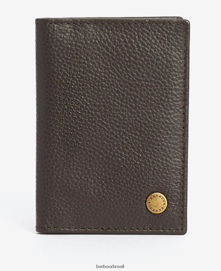 acessórios Barbour carteira de couro contrastante preto homens NH44422375