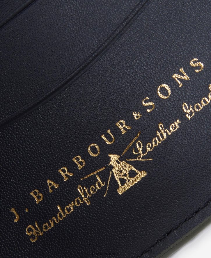 acessórios Barbour carteira em couro granulado preto homens NH44422381