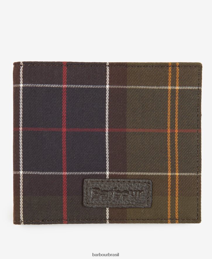 acessórios Barbour carteira xadrez tartã clássico homens NH44422382