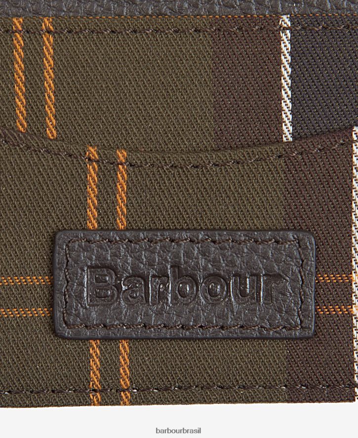 acessórios Barbour titular do cartão tartan tartã clássico homens NH44422380