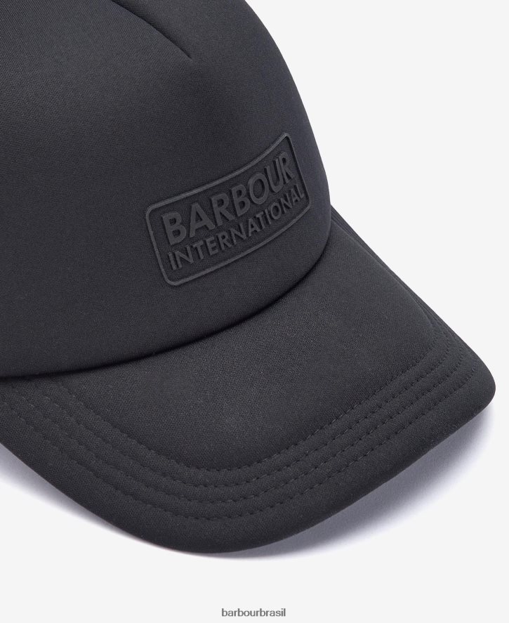 acessórios Barbour boné de caminhoneiro heli preto homens NH44422279