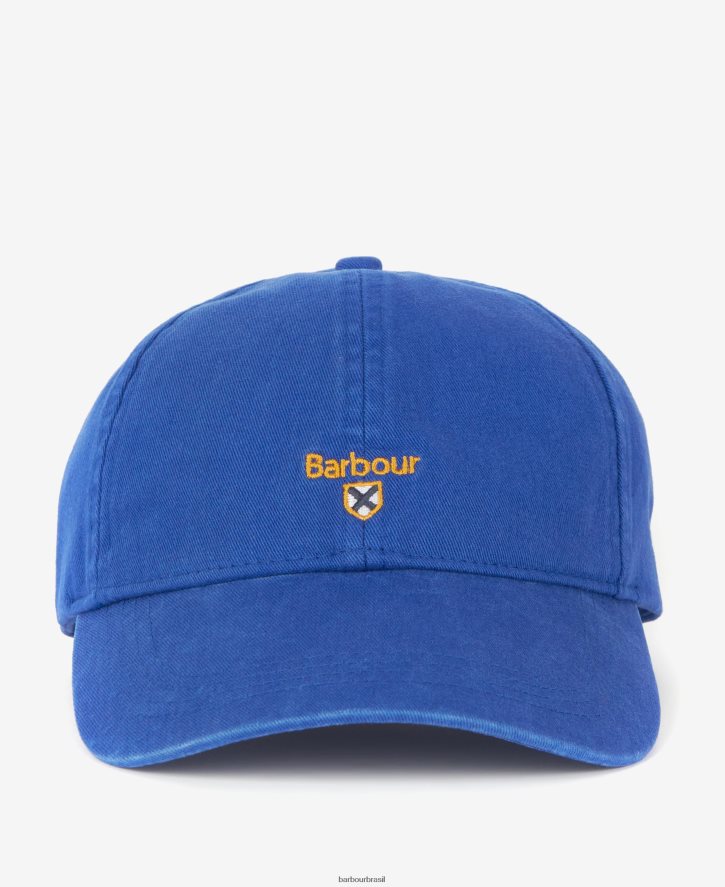 acessórios Barbour boné esportivo com crista tartan amarelo desbotado homens NH44422302