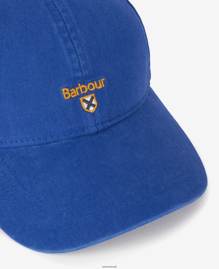 acessórios Barbour boné esportivo com crista tartan amarelo desbotado homens NH44422302