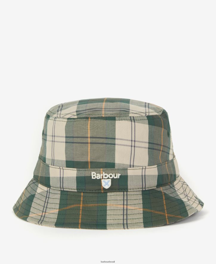 acessórios Barbour chapéu de balde tartan areia amble homens NH44422304