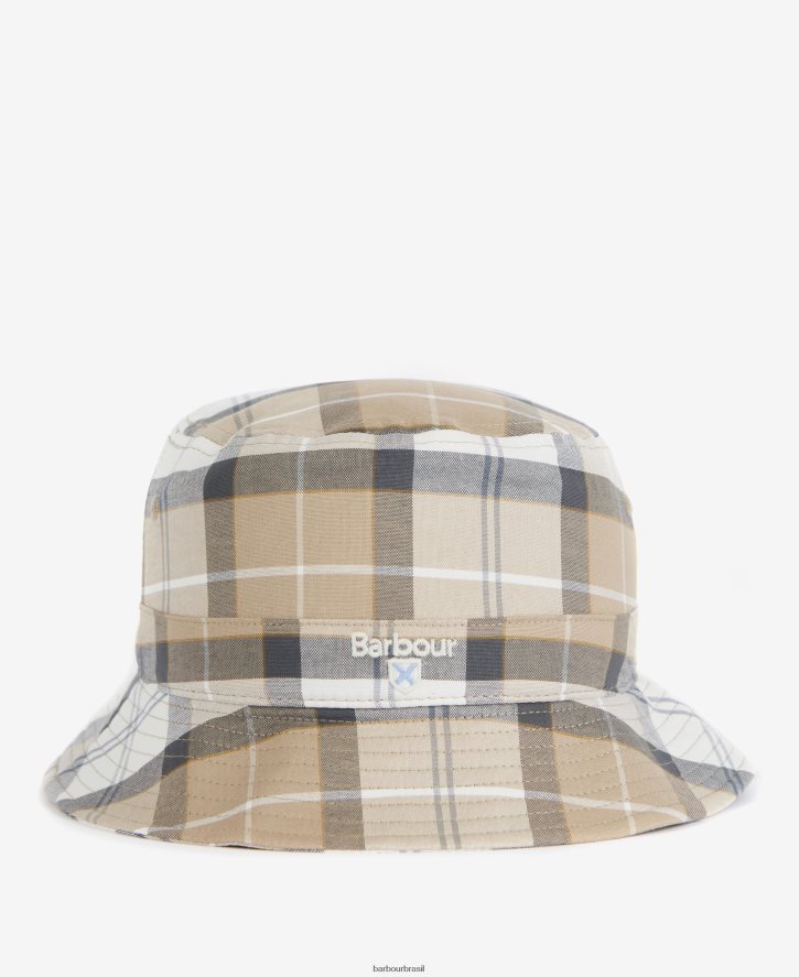 acessórios Barbour chapéu de balde tartan areia amble homens NH44422311