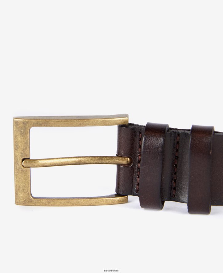 acessórios Barbour cinto de couro albyn verde caqui homens NH44422231