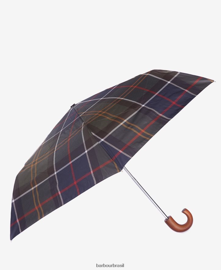 acessórios Barbour mini guarda chuva tartan clássico homens NH44422373